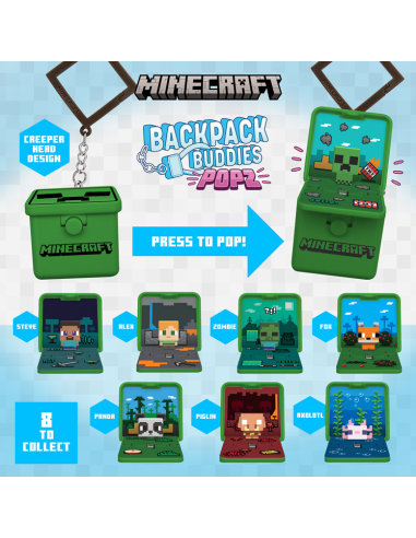 MINECRAFT - Backpack Buddies (Display 24 Pcs)