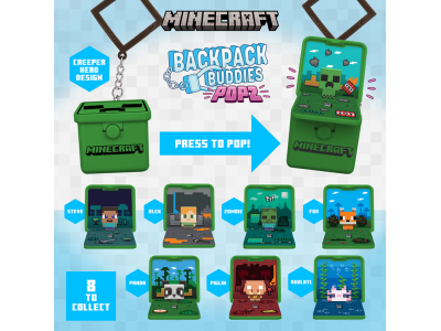 MINECRAFT - Backpack Buddies (Display 24 Pcs)