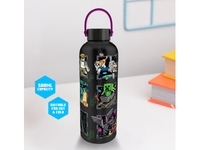 MINECRAFT - Mascots - Bouteille d'Eau en Métal avec Anse - 500ml