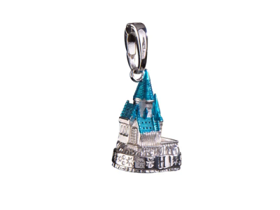 HARRY POTTER - Pendentif Charm Lumos 03 - Poudlard Argenté