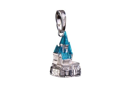 HARRY POTTER - Pendentif Charm Lumos 03 - Poudlard Argenté