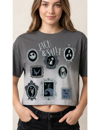NBX - Jack & Sally - T-Shirt Crop Top Femme (XL)