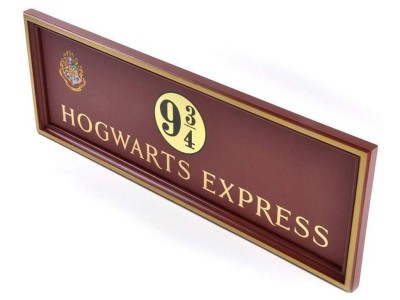 HARRY POTTER - Plaque Poudlard Express Quai 9 3/4
