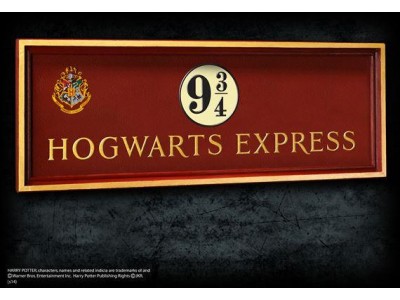 HARRY POTTER - Plaque Poudlard Express Quai 9 3/4
