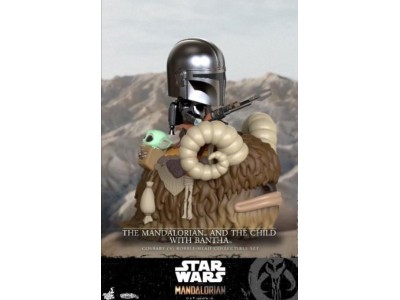 STAR WARS - Cosbaby - Wave 3 - Mandalorian & Child with Bantha