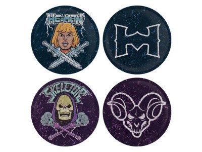 LES MAITRES DE L'UNIVERS - 4 Dessous de Verres Gravés en Métal