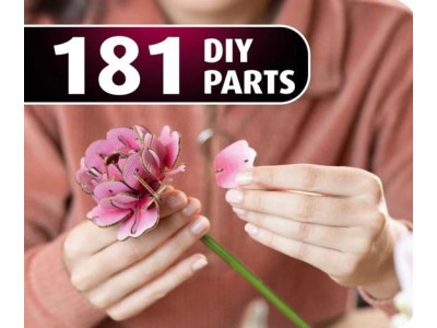FLEURS EN BOIS - Jardin Fleuri - 181pc
