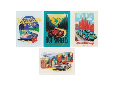 HOT WHEELS - Location - Set de 4 aimants