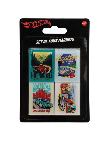 HOT WHEELS - Location - Set de 4 aimants