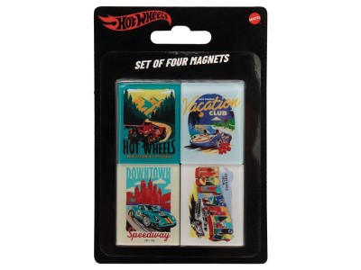 HOT WHEELS - Location - Set de 4 aimants