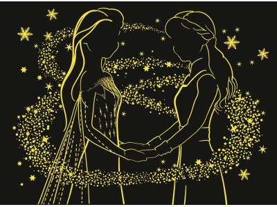 LA REINE DES GLACES - Charmantes soeurs - Puzzle 200P XXL