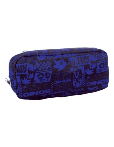 SONIC - Trousse à Crayons Oval avec 2 Zippers