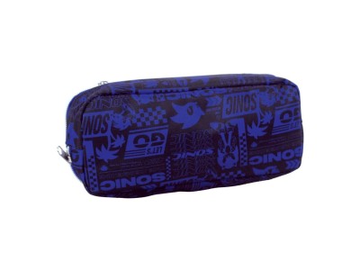 SONIC - Trousse à Crayons Oval avec 2 Zippers