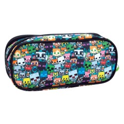 MINECRAFT - Trousse à Crayons Oval avec 2 Zippers 2