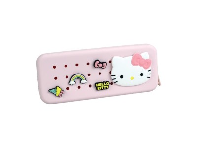 HELLO KITTY - Trousse à Crayons en Silicone avec Pins