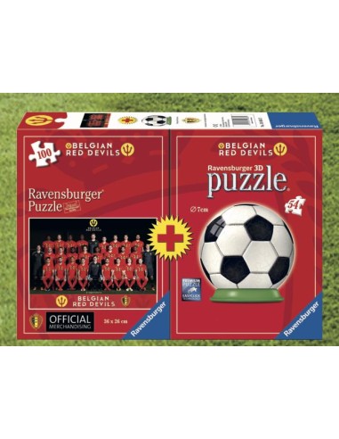 BELGIAN RED DEVILS 2018 - Bi-Pack Puzzle 100p +...