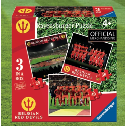 BELGIAN RED DEVILS 2018 - PUZZLE 3 in a Box 25/36/49 Pces