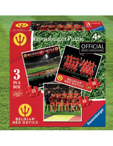 BELGIAN RED DEVILS 2018 - PUZZLE 3 in a Box...
