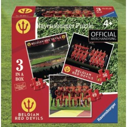 BELGIAN RED DEVILS 2018 - PUZZLE 3 in a Box 25/36/49 Pces 2
