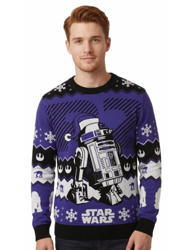 STAR WARS - R2-D2 - Pull de Noël Homme (L)