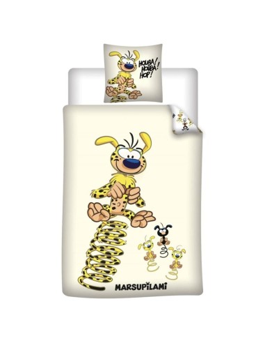 MARSUPILAMI - Parure de lit 140x200cm + 65x65cm