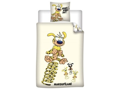 MARSUPILAMI - Parure de lit 140x200cm + 65x65cm
