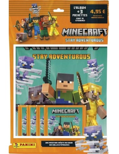 MINECRAFT - Panini Starter Pack (1 album + 3...