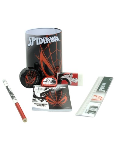 SPIDER-MAN - Set de Papeteire + Pot à Crayon -...