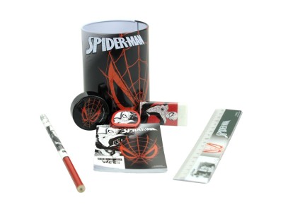 SPIDER-MAN - Set de Papeteire + Pot à Crayon - 7pc.