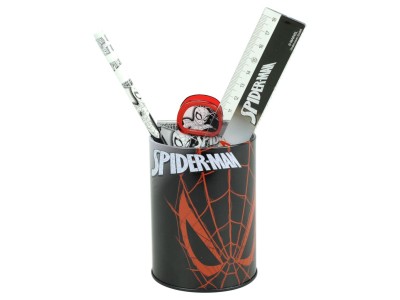 SPIDER-MAN - Set de Papeteire + Pot à Crayon - 7pc.