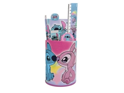 LILO & STITCH - Set de Papeteire + Pot à Crayon - 7pc.