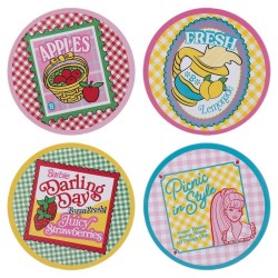 BARBIE - 4 Dessous de Verres Gravés en Métal