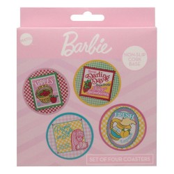 BARBIE - 4 Dessous de Verres Gravés en Métal 2
