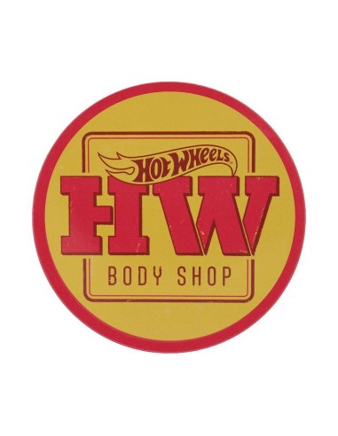 HOT WHEELS - 4 Dessous de Verres Gravés en Métal