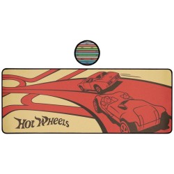 HOT WHEELS - Tapis de Bureau XL + 1 Sous-Verre