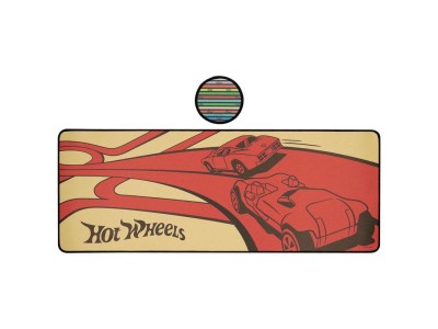 HOT WHEELS - Tapis de Bureau XL + 1 Sous-Verre