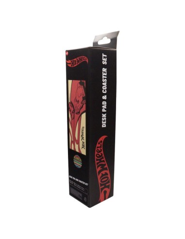 HOT WHEELS - Tapis de Bureau XL + 1 Sous-Verre