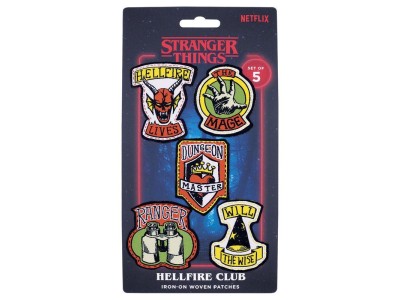STRANGER THINGS - Set de 5 Ecussons en tissu