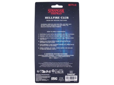 STRANGER THINGS - Set de 5 Ecussons en tissu