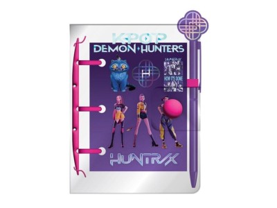K-POP DEMON HUNTERS - Huntrix - Mini Carnet de notes +stylo+stickers