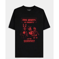 FIVE NIGHTS AT FREDDY'S - Can you survive - T-shirt Homme...