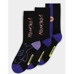 POKEMON - Ectoplasma - Pack de 3 paires de chaussettes...