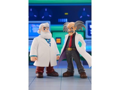 MEGA MAN - Dr. Willy & Dr. Light - Statuette Oshi Works 22cm