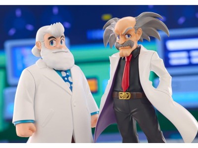 MEGA MAN - Dr. Willy & Dr. Light - Statuette Oshi Works 22cm