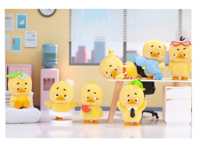 UPSETDUCK - Display de 6 Cute Duck 4-6.5cm ( 6 different + 1 Secret )