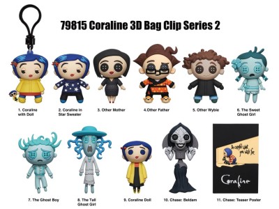 CORALINE - Series 2 - 3D Foam Bag Clip (Display 24 Pcs)