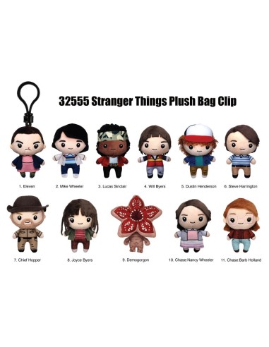 STRANGER THINGS - Plush Bag Clip (Display 24 Pcs)
