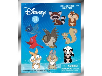 DISNEY - Personnages de la Forêt - 3D Foam Bag Clip (Display 24 Pcs)