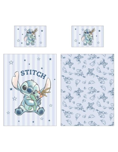 DISNEY - Stitch - Parure de lit 100x140cm +...