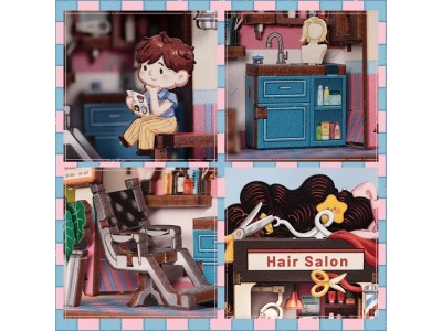 TALEBOX CORNER - Mini House Kit - Salon de coiffure - 53pc